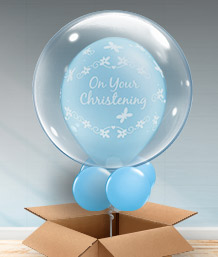 Personalised Christening Bubble Balloons | Party Save Smile